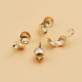 Copri nodo conchiglia gold plated 14kt 5 mm 10 pz