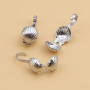 Copri nodo conchiglia White gold plated 14kt 5 mm 10 pz
