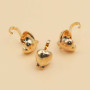Copri nodo cuore Gold plated 14kt 5 mm 10 pz
