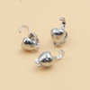 Copri nodo cuore White gold plated 14kt 5 mm 10 pz