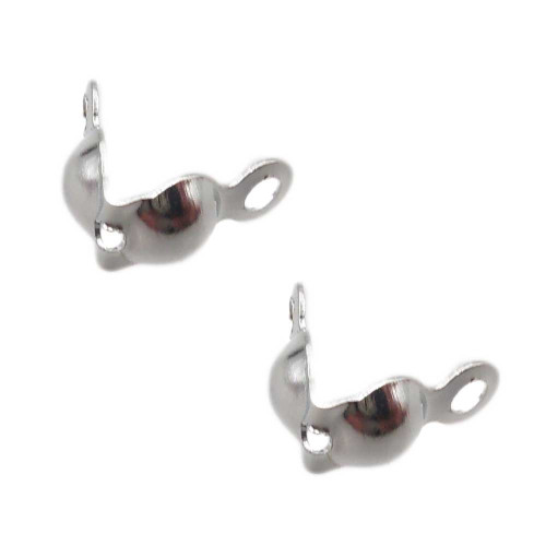 Copri nodo metallo rodiato 7.5x4 mm pacco 100 pezzi