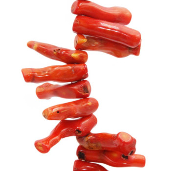 Corallo bambù rosso antico rametto 35/40 mm 1 pz