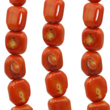 Corallo bambù sasso arancio 17/18 mm 2 pz