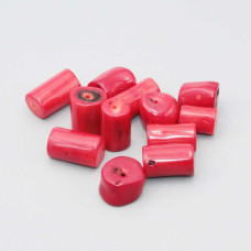 Corallo rosso bambu colonna 13-16x10 mm circa conf. 4 pz Corallo rosso bambu colonna 13-16x10 mm circa conf. 4 pz
