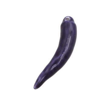 Cornetto in ceramica 35 mm viola 2 pz