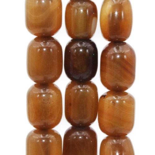 Corniola marrone barilotto 18x14 mm 4 pz