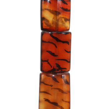 Corniola rettangolo tigrato 30x23 mm liscia 1 pz