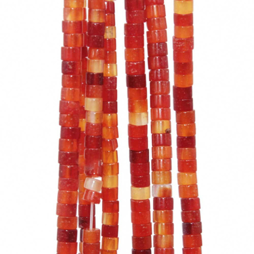 Corniola rondelle 4x2.5 mm filo 40 cm