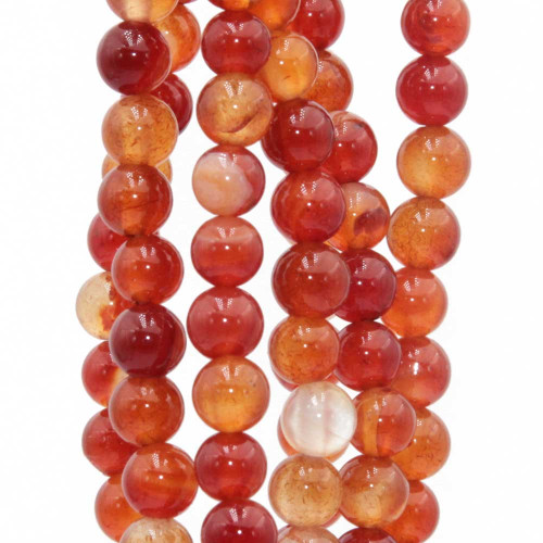 Corniola tonda liscia 5 mm filo 40 cm