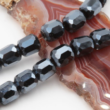 Cristalli barilotto 8x7.5 mm ematite conf. 20 pz Cristalli barilotto 8x7.5 mm ematite conf. 20 pz