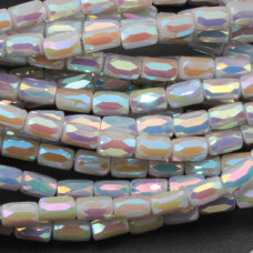 Cristalli colonna 6x4 mm base azzurra, boreale A/B grado A++ filo 45 cm