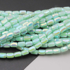 Cristalli colonna 6x4 mm base light tiffany, boreale A/B grado A++ filo 45 cm