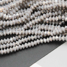 Cristalli bicono 4x3 mm grey a/b filo 40 cm