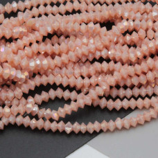 Cristalli bicono 4x3 mm pesca a/b filo 40 cm