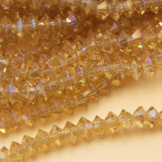 Cristalli bicono 6 mm gold a/b filo 40 cm