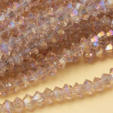 Cristalli bicono 6 mm light pink a/b filo 40 cm