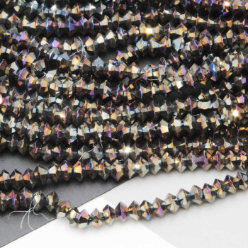 Cristalli bicono 6 mm multicolor a/b filo 40 cm