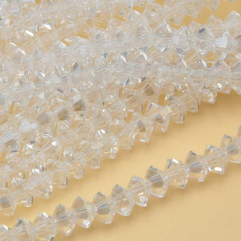 Cristalli bicono 6 mm trasparenti filo 40 cm