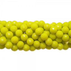 Cristalli tondi sfaccettati gialli 6 mm filo 40 cm Cristalli tondi sfaccettati gialli 6 mm filo 40 cm
