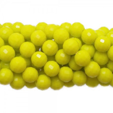 Cristalli tondi sfaccettati gialli 8 mm filo 40 cm Cristalli tondi sfaccettati gialli 8 mm filo 40 cm