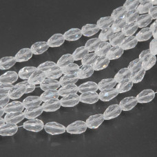 Cristalli gocce trsparenti 11.5x7.5 mm sfac. filo 45 cm Cristalli gocce trsparenti 11.5x7.5 mm sfac. filo 45 cm