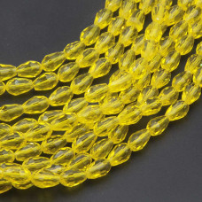 Cristalli gocce yellow 11.5x7.5 mm sfac. filo 45 cm Cristalli gocce yellow 11.5x7.5 mm sfac. filo 45 cm