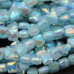 Cristalli quadrati grado A++ 4 mm base azzurra con riflessi tiffany A/B filo 40 cm