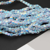 Cristalli quadrati grado A++ 4 mm base celeste A/B filo 40 cm