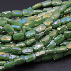 Cristalli rettangolari 9x6 mm gree a/b grado A++ filo 30 cm 34 pz circa Cristalli rettangolari 9x6 mm gree a/b grado A++ filo 30 cm 34 pz circa