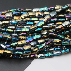 Cristalli rettangolari 9x6 mm multicolor a/b grado A++ filo 30 cm 34 pz circa Cristalli rettangolari 9x6 mm multicolor a/b grado A++ filo 30 cm 34 pz circa