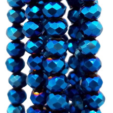 Cristalli rondella night blue 4x3 mm filo 40 cm Cristalli rondella night blue 4x3 mm filo 40 cm