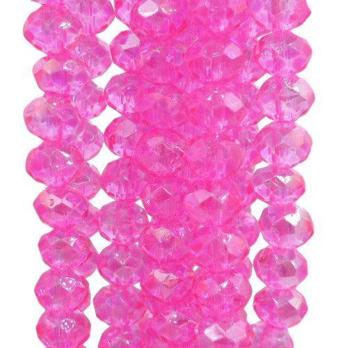 Cristalli rondella brilliant rose 5.6x4.6 mm filo 45 cm