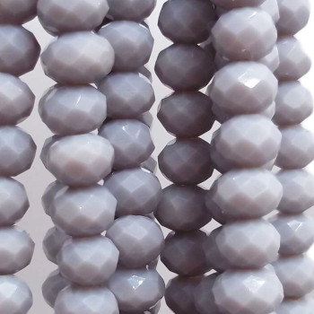 Cristalli rondella grigio pastello 5.7x4.7 mm filo 45 cm