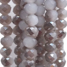 Cristalli rondella light grey a/b red 5.7x4.7 mm filo 45 cm Cristalli rondella light grey a/b red 5.7x4.7 mm filo 45 cm