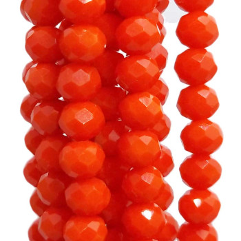 Cristalli rondella scarlet 5.7x4.7 mm filo 45 cm