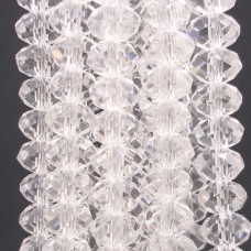 Cristalli rondella transparent 6x4 mm filo 40 cm Cristalli rondella transparent 6x4 mm filo 40 cm