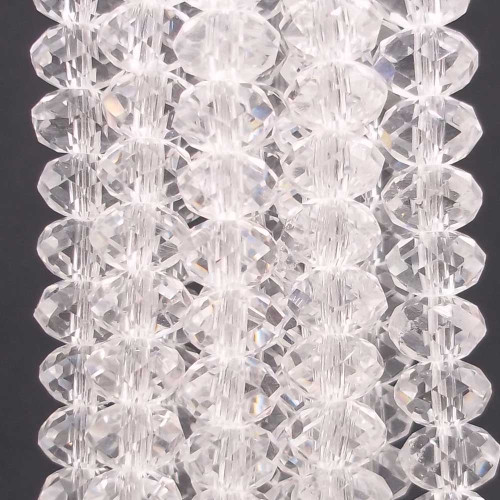 Cristalli rondella transparent 6x4 mm filo 40 cm