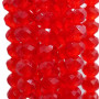 Cristalli rondella venetial red 5.7x4.7 mm filo 45 cm