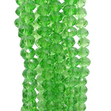 Cristalli rondella verdi sfacc. 6x5 mm filo 40 cm Cristalli rondella verdi sfacc. 6x5 mm filo 40 cm