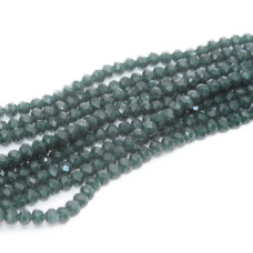 Cristalli rondell 4 mm verde bottiglia filo 40 cm Cristalli rondell 4 mm verde bottiglia filo 40 cm