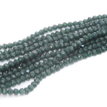 Cristalli rondell 4 mm verde bottiglia filo 40 cm