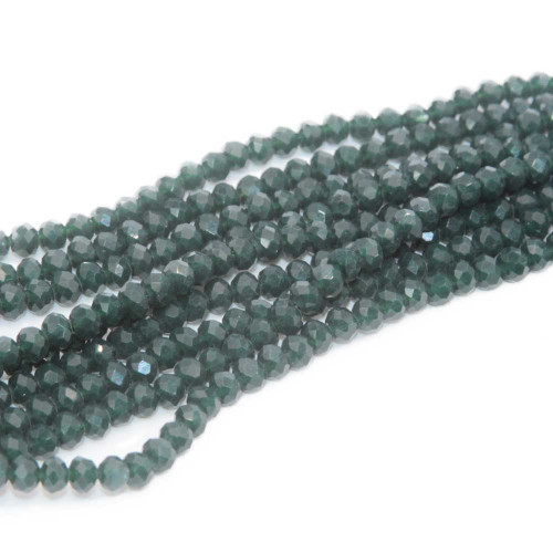 Cristalli rondell 4 mm verde bottiglia filo 40 cm