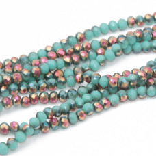 Cristalli rondella 4 mm bi color tiffany e multicolor filo 40 cm Cristalli rondella 4 mm bi color tiffany e multicolor filo 40 cm
