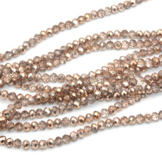 Cristalli rondella 4 mm light bronze filo 40 cm Cristalli rondella 4 mm light bronze filo 40 cm