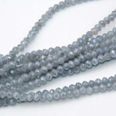 Cristalli rondella 4 mm matt grey filo 40 cm Cristalli rondella 4 mm matt grey filo 40 cm