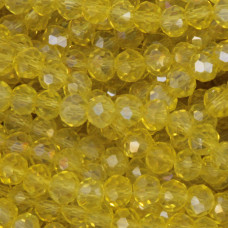 Cristalli rondella 4x3 mm giallo trasparente filo 40 cm Cristalli rondella 4x3 mm giallo trasparente filo 40 cm