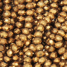 Cristalli rondella 4x3 mm gold filo 40 cm Cristalli rondella 4x3 mm gold filo 40 cm