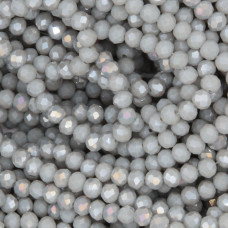 Cristalli rondella 4x3 mm grey A/B filo 40 cm Cristalli rondella 4x3 mm grey A/B filo 40 cm