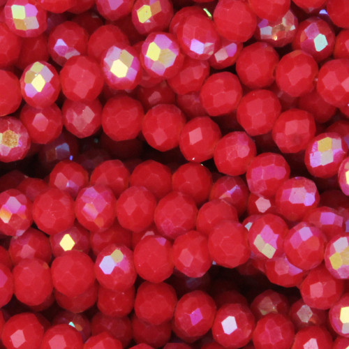 Cristalli rondella 4x3 mm red A/B boreal filo 40 cm