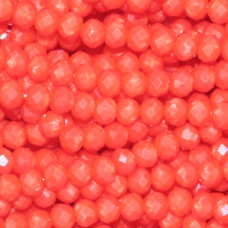 Cristalli rondella 4x3 mm red coral filo 40 cm Cristalli rondella 4x3 mm red coral filo 40 cm